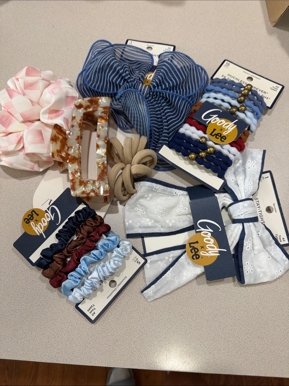 Goody & Lee Kids Navy and White Bow Hair Accessory Set